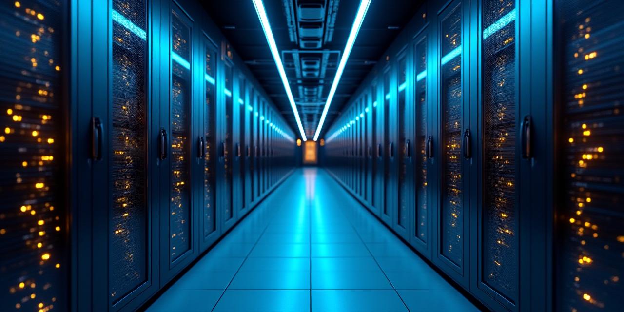 Abstract view of a high-tech server room representing the SaaS cloud ecosystem